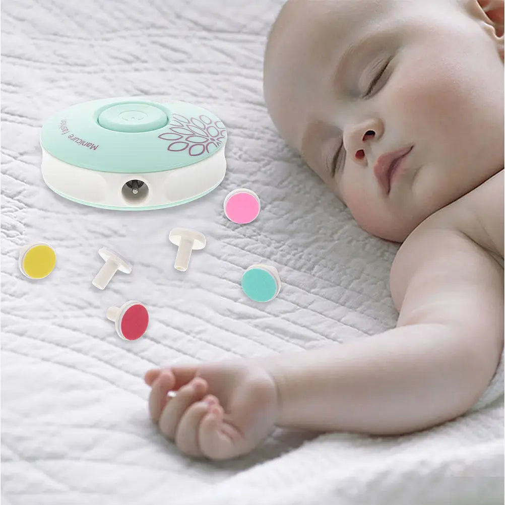 Electric Baby Nail Trimmer With Grinding Pads For Infants Toddlers Newborns Nail Care Kit Manicure Tool Set