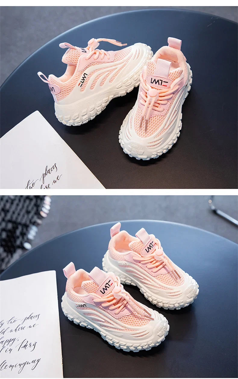 Breathable Mesh Kids Girls And Boys Casual Shoes Rubber Sole Summer Autumn Toddlers Tennis 3-6y