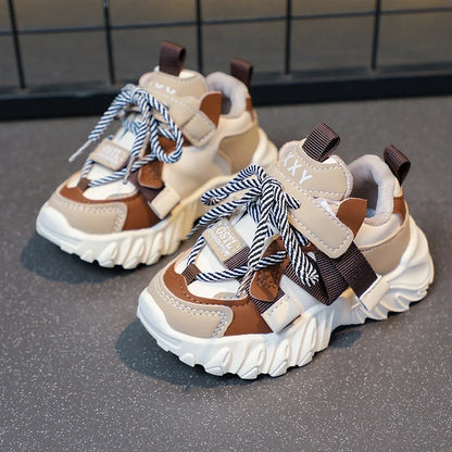 Kids Sport Chunky Shoes Mesh Breathable Casual Girls Sneakers children boy Shoes