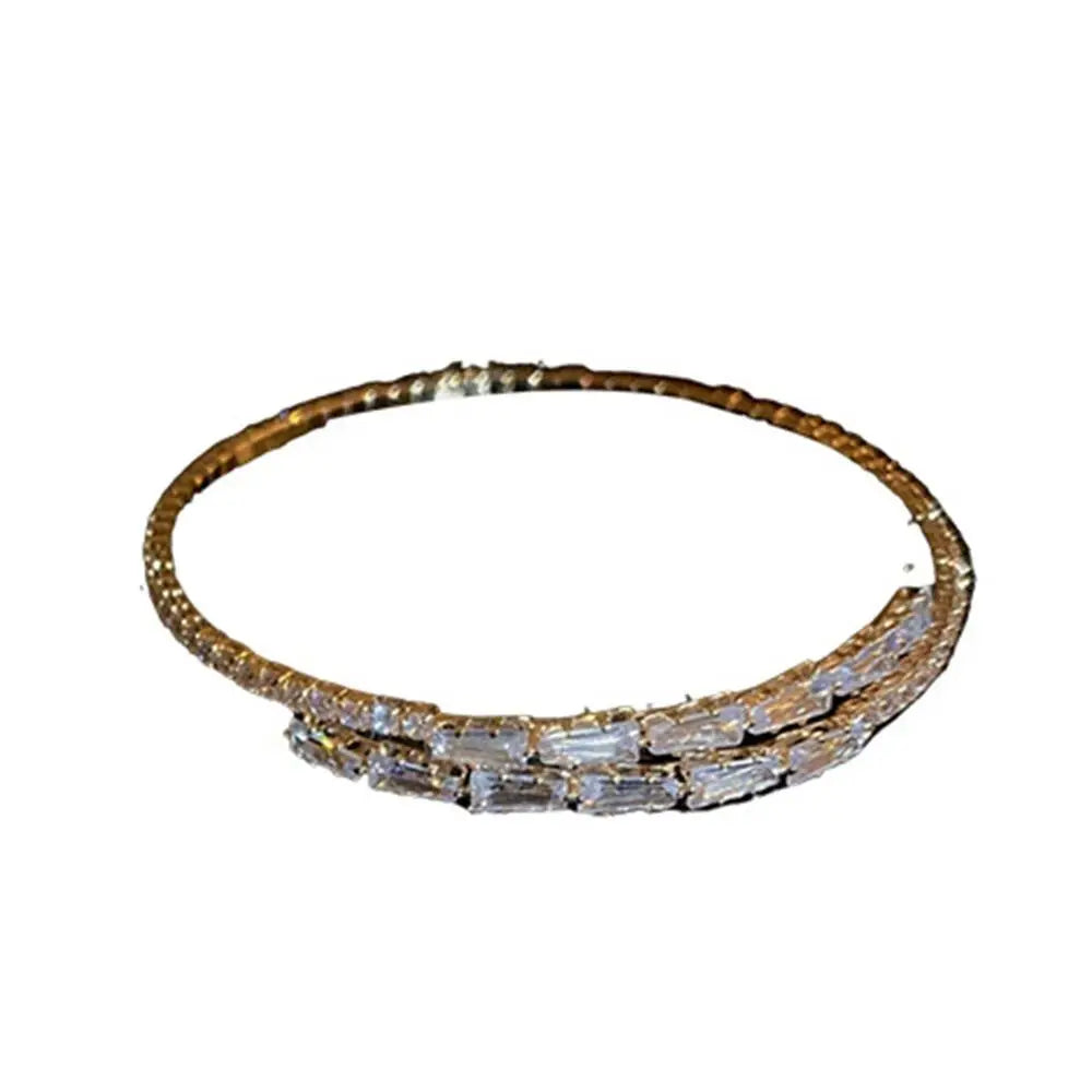 Couple Bangles Decoration Jewelry Accessories Women Gift Simple Pulseras Full Rhinestone Bracelet Women Bracelets Cuff Bangles