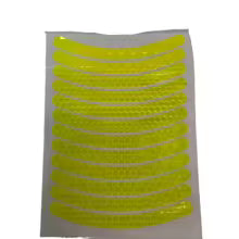 12Pcs/set Car Wheel Stripe Reflective Stickers Night Reflectors Adhesive Safety Decoration Waterproof Tapes For Bicycles Helmet