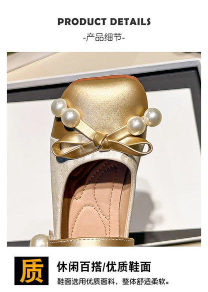 Fashion Girls' Shoes  Spring New Kids Leather Shoe Simple Versatile Girls Princess Shoes Anti Slip Child Flat Casual Shoe