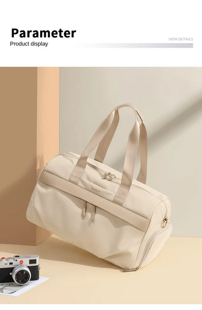 GOLF Travel Bag Hand Luggage Women Duffle Bag with Shoe Compartment Foldable Nylon Travel Handbag Lightweight Dry Wet Separation