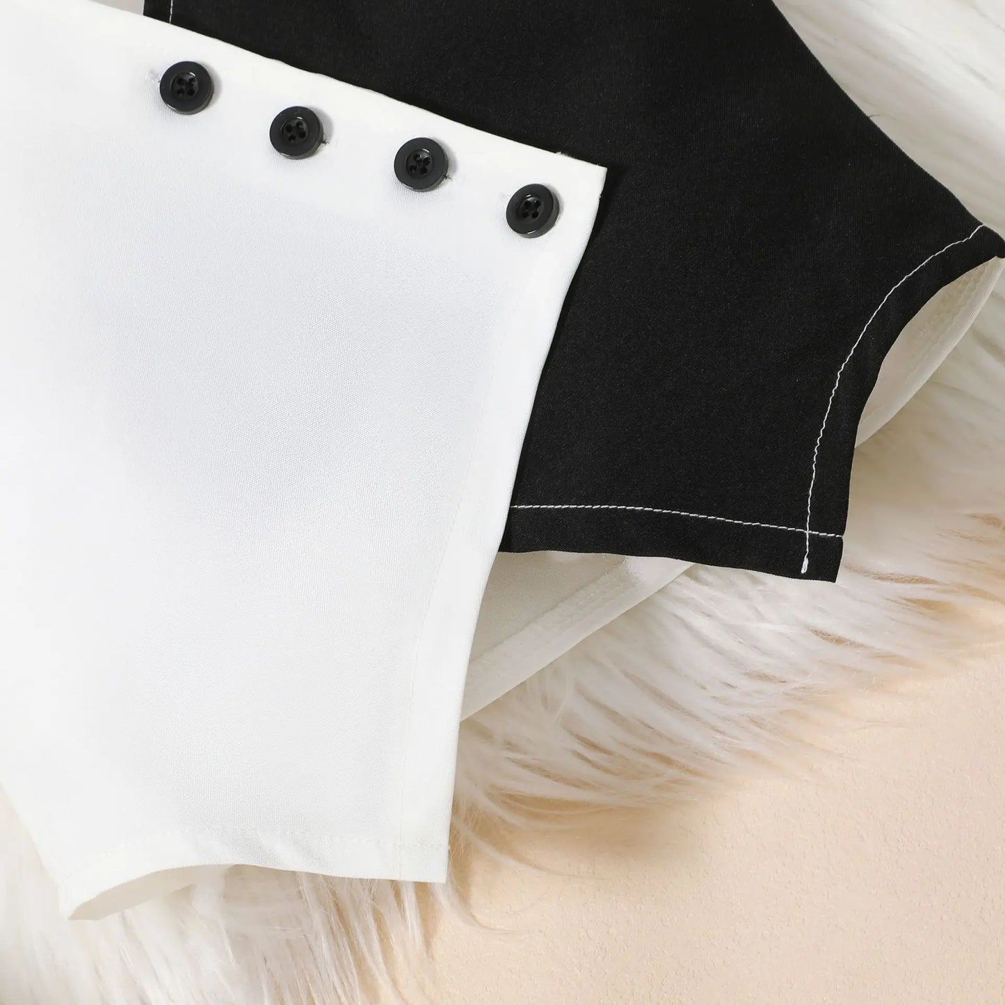 Summer Baby Girl Suits Toddler Clothes Set Black Whit Vest Wide Leg Trousers Flare Pants Kids Outfit Elegant Fashion Children