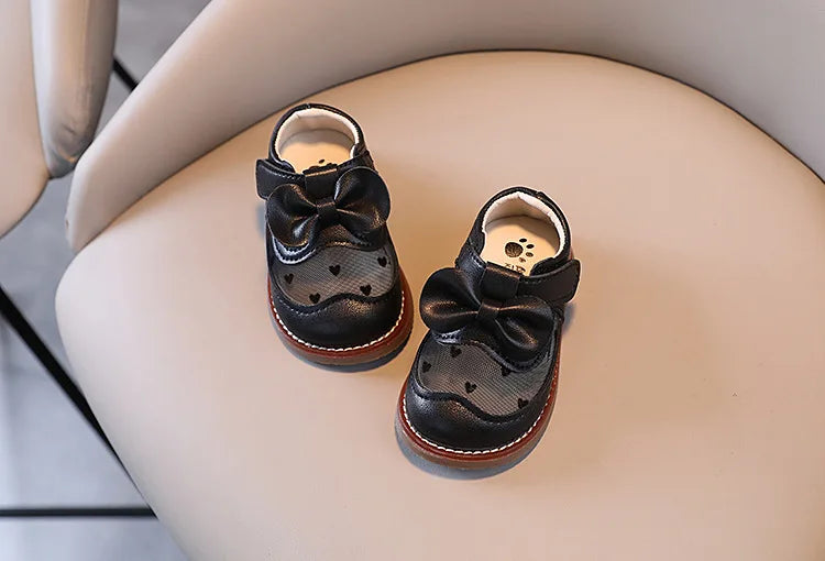 2025 Kids Shoes Baby Girl Walking Shoes with Breathable and Non Slip Mesh Bow Princess Shoes with Non Slip Soft Soles