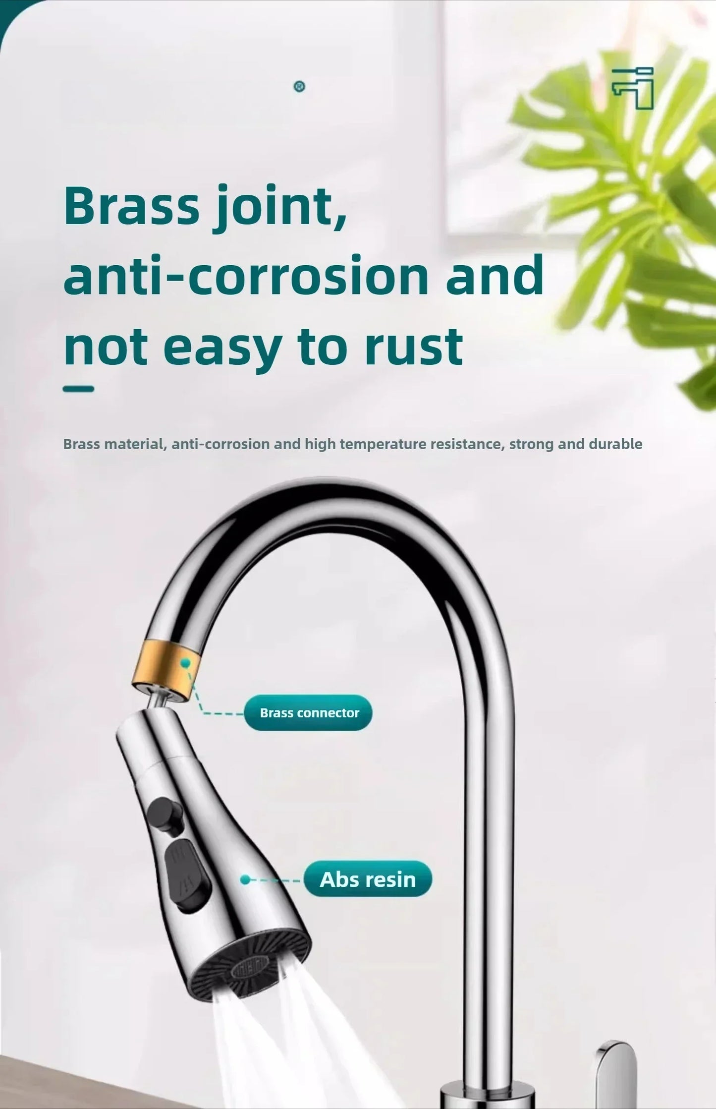 Universal 360° Rotate Kitchen Faucet Extender Aerator Plastic Splash Filter Kitchen Washbasin Faucet Bubbler Nozzle Aerator