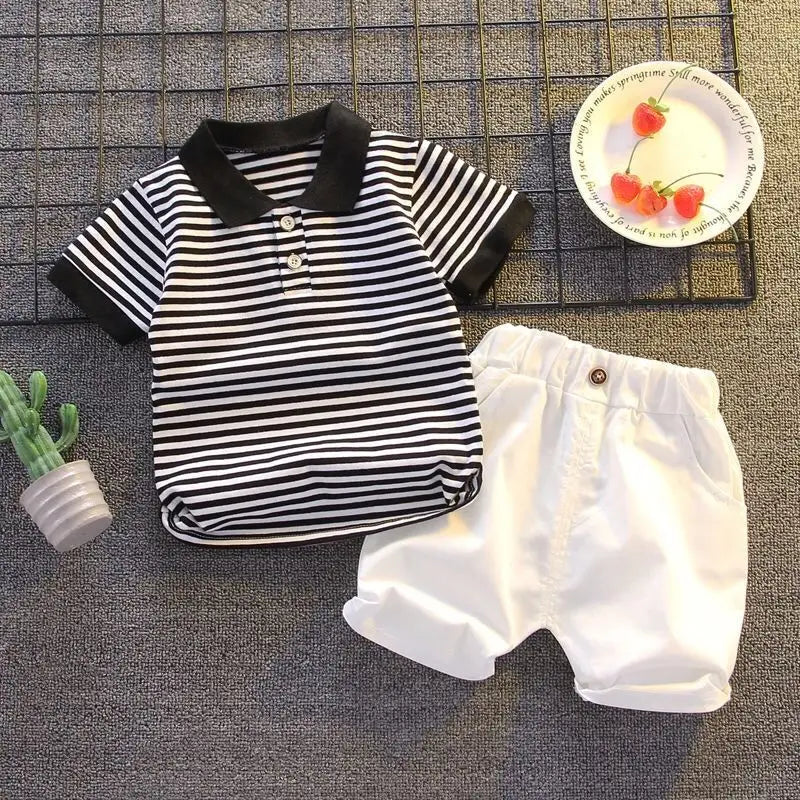 ChildrenBoys T-shirt Shorts Clothing set Kids Clothes Children's Sets  Summer Cotton Short sleeve fashion Suit2PCS (Available)