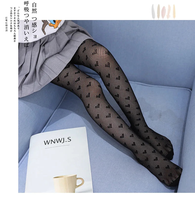 Girls Princess Pantyhose Children Children Summer Thin leggings Mesh Stockings Little Princess White Tight Love Soft Hosiery
