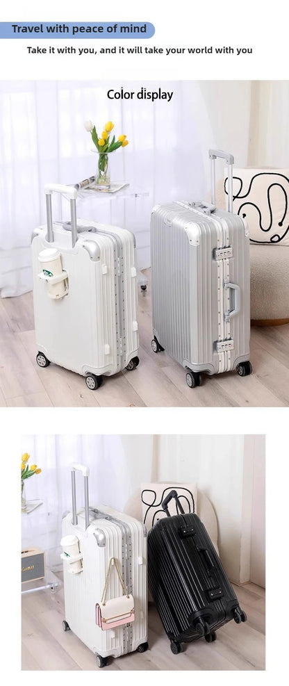 Magnesium Aluminum Alloy Luggage Set, 20" Carry-On & 28" Travel Suitcase with TSA Lock, Lightweight Durable