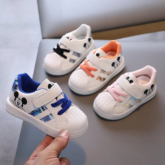 Spring And Autumn New Baby Walking Shoes Soft Soled Board Shoes Children's Sports Shoes Single Shoes Casual White Shoes