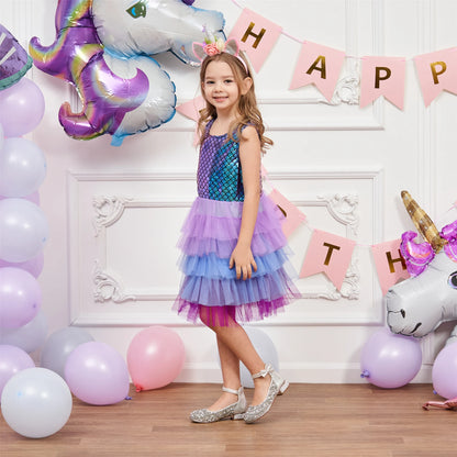 Girls' Fashion Dress Spring/Summer New Line Girls' Princess Party Lace Cake Dress SH1688