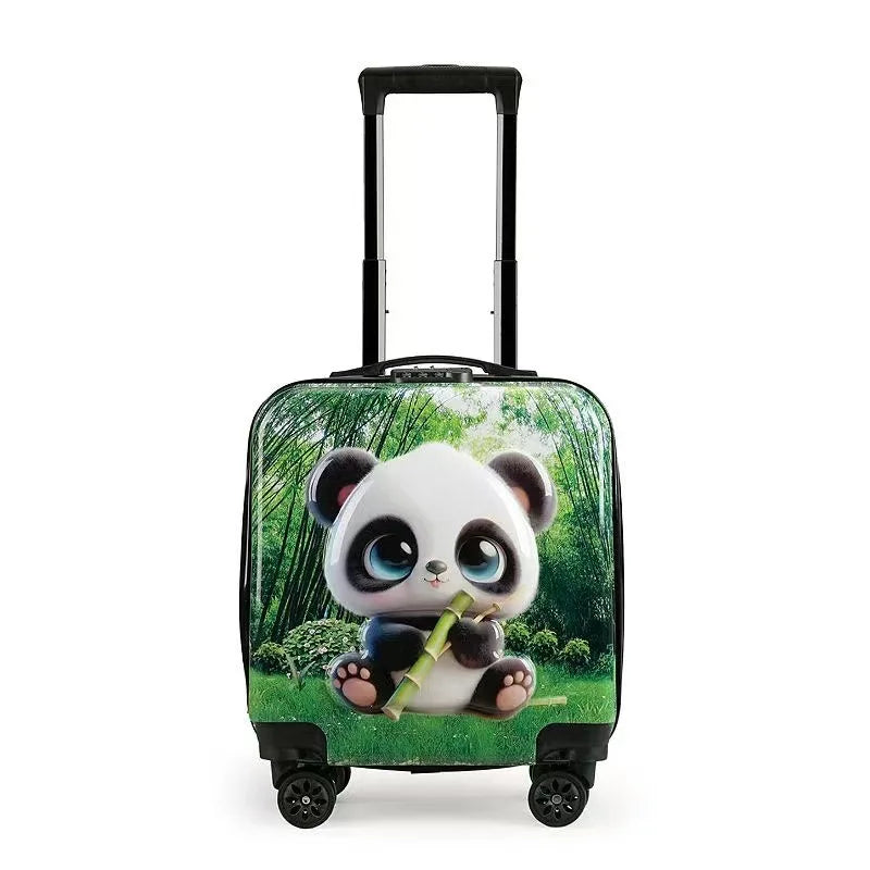 Children's Trolley Case Universal Wheel Cartoon Animal Portable Luggage Multi Function Boarding Case