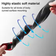 Car Anti-collision Strip Bumper Protector Elastic PVC Non-slip Self-adhesive Auto Front Rear Bumper Guard Protector Trim(Available)