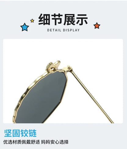 Summer Fashion Kids Sunglasses Trendy Bowknot Metal Frame Sun Glasses for Boys Girls Outdoor Anti UV Eyewear UV400
