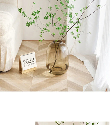 Transparent Glass Vase, Office Decor, Large Capacity Hydroponic Flower Pot, Vase, Bedroom Aesthetic Decor, Home Decor