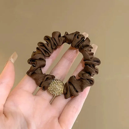 Girl Hair Band Accessories Fashion Large Hair Ties Solid Color Elastic Scrunchies For Women Ponytail Hairstyle