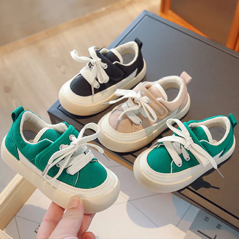 Kids Canvas Shoe Fashion Soft Botton Boys Girls Sneakers Baby Casual Shoes Unisex Children Sport Shoes Tennis Size 21-30