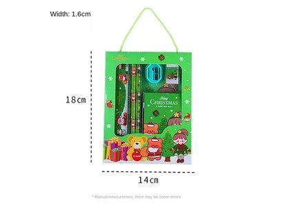 Pencil Stationery Set GIfted By Santa Claus Children Student Office Supplies Kawaii Kids Prize Birthday Christmas New Year