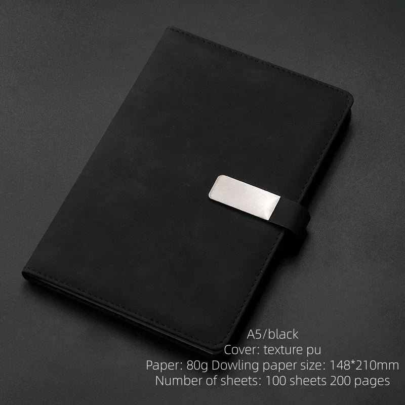 Notebook Set Single Book and Set Selection, Skin Feel and Color Changing PU Material Cover A5 Work Notebook Gift Box Set