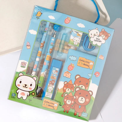 5/8 Stationery Set Notebook Pencil Automatic Pencil Pencil Cap Pencil Sharpener Pencil Refill Geometric Ruler Eraser for Kids