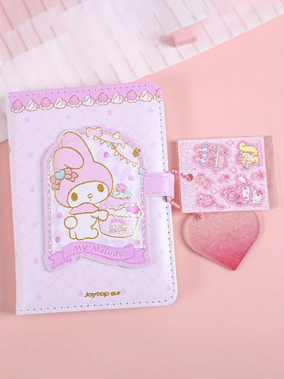 1pc Cute A6 Notebook With Magnetic Closure - Kuromi, My Melody & Cinnamoroll  Paper Journal For Teens & Adults Stationery Gift