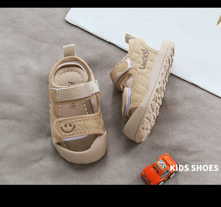 Children Shoes Little Kids Sport Sandals Lucky Smile Face Unisex Baby Boys Girls Casual Anti-slip Sandals