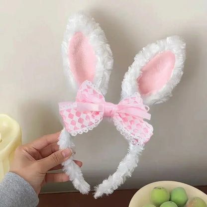 Easter Headband Cartoon-Inspired Party Props Hairband Lolita Cosplay Headwear Playful Rabbit Ear Headband For Themed Parties