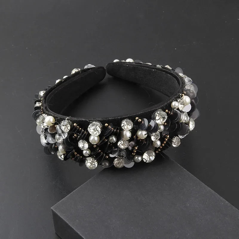 Gorgeous Personality Rhinestone Headwear Fashion Hairband Luxury Baroque Rhinestone Headband Wedding Ladies Bridal Hair