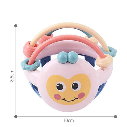 Baby Sensory Teether Ball with BPA-free silicone, easy-grip design, and soft rattle for newborns and infants