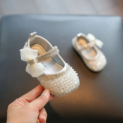 Brand Children Shoe Spring New Soft Soled Baby Shoe Fashion Girl Princess Shoes Formal Shoe Crystal Girl Shoes Chaussures Enfant