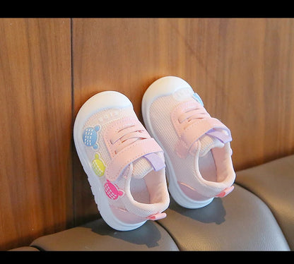 Baby Toddler Shoes Four Seasons Shoes 0 To 3 Years Old Baby Shoes Soft Bottom Non-slip Girls Boys Mesh Breathable Single Shoes