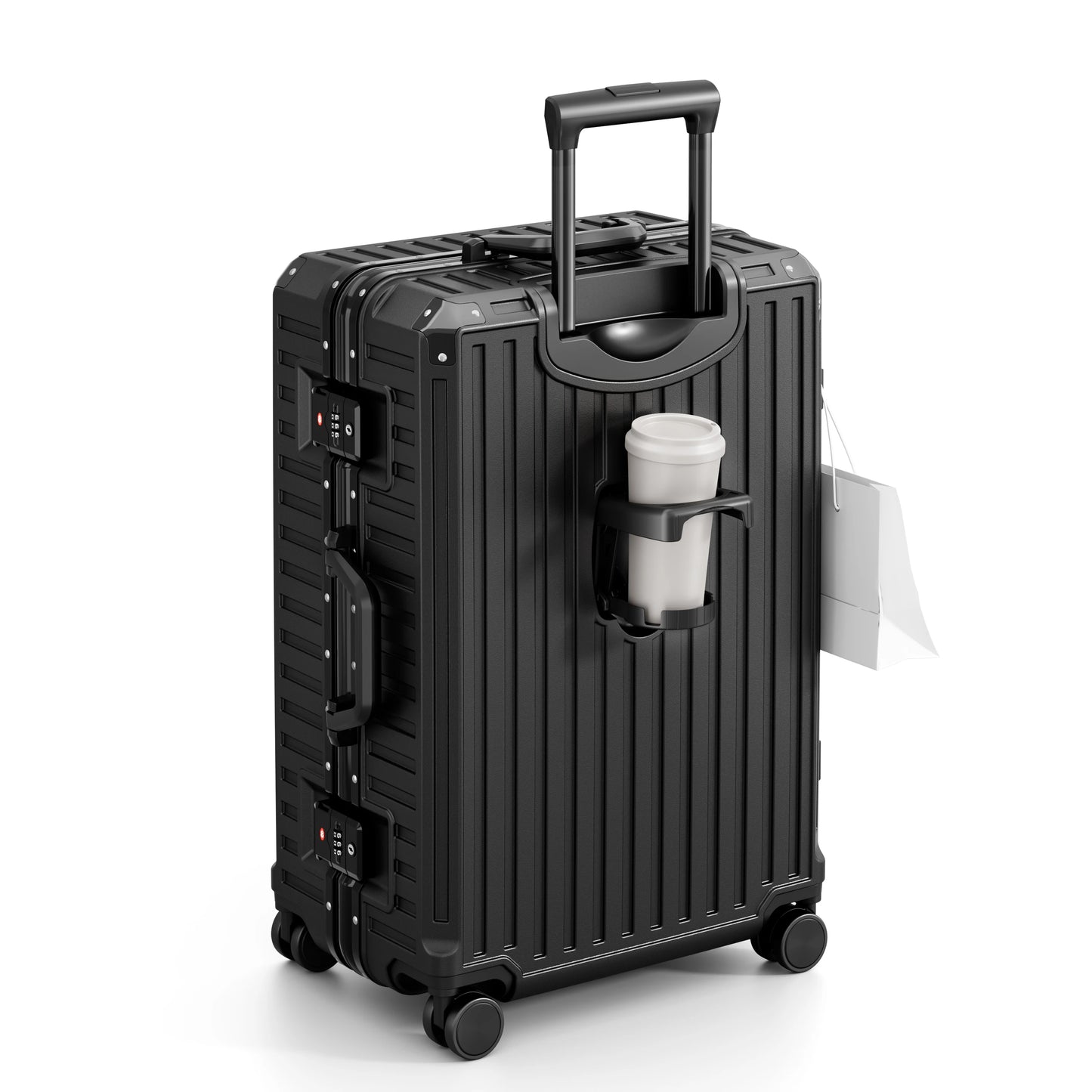 Luggage Unisex 20-inch Carry-On Suitcase 29-inch Large Capacity Aluminum Frame Travel Password Suitcase with Smooth wheels