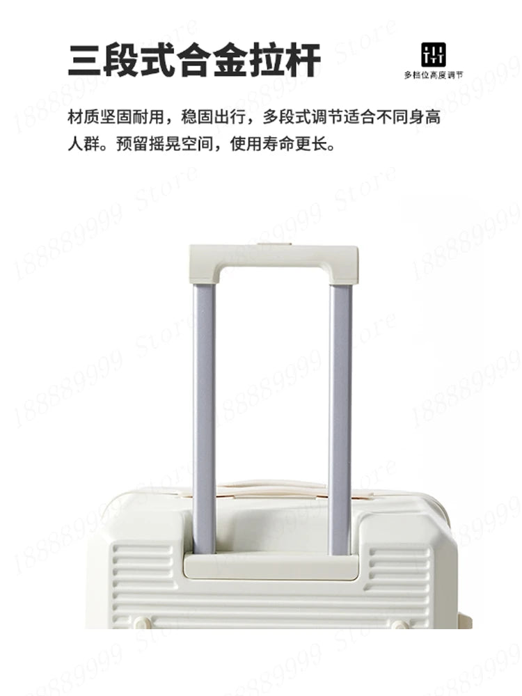 Large Capacity PC Material Suitcase 20/28/32/34-inch Deep-Compartment Travel Luggage with Combination Lock Side-Open Hard Shell