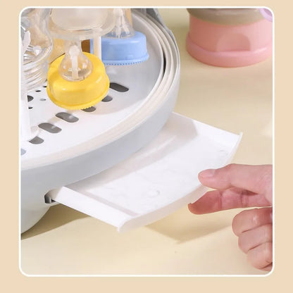 Baby Feeding Bottle Drying Rack Baby Bottle Holder Storage Box with Anti-dust Cover Dustproof Nursing Tableware Container
