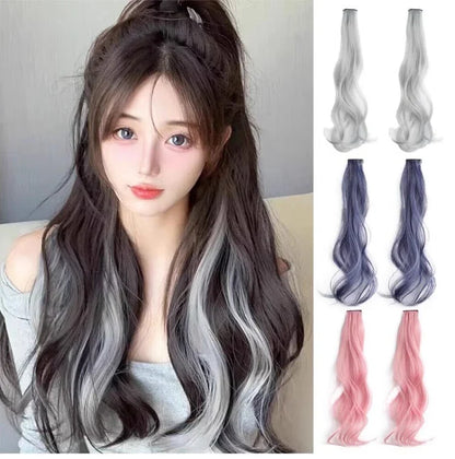 Sweet Kids Girl Wigs Hair Clip Cute Cool Candy Color Braid Wigs Hair Pin Hanging Ears Hair Dyeing Wig Headwear