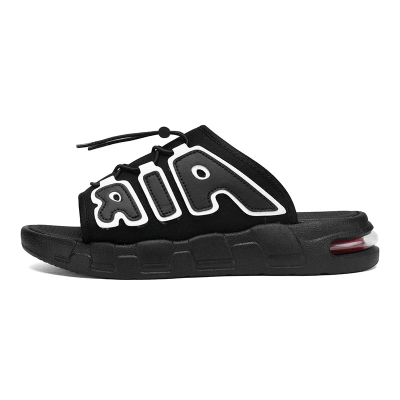 Fashion Luxury Men Slides Designer Platform Men's Cushion Slippers High quality Brand Slides For Man Beach Outdoor Sandals Men