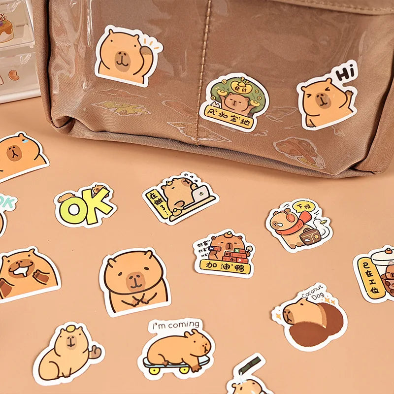 Capybara Stationery Set For Kids Gift Pens Stickers Utility Knife Stationery Gift Box Back To School Learning Birthday Gift