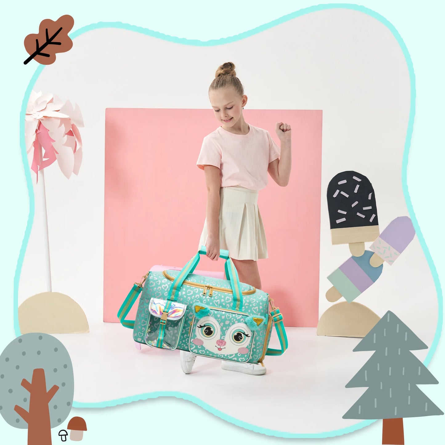 Girls Travel Duffle Bag with Shoe Compartment Sports Duffel   Pack Travel Luggage Handbag Outdoor Camping