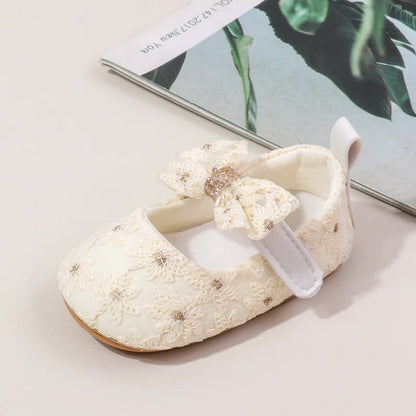 Baby Girl Shoes Cute Sweet Mary Janes Flats Infant First Walkers Spring Autumn Toddler Little Girls Wedding Party Princess Shoes