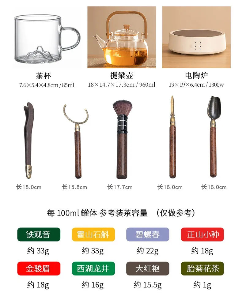 Lazy Glass Automatic Tea Set Business Gift High Borosilicate Dragon Kung Fu Teaware Sets