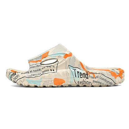 New Stylish Summer Men Shoes Comfortable Male Beach Slippers Soft Slides Non-slip Massage Indoor Fashion Slippers Outdoor 887