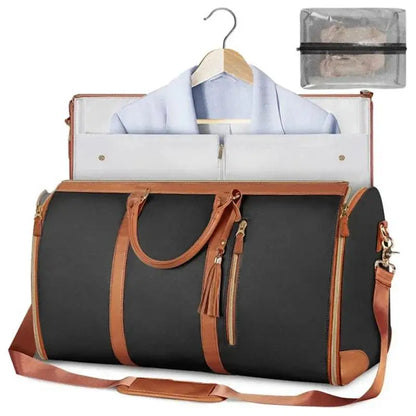Travel Luggage Bag with Shoe Compartment Large Capacity Portable Duffle Bag Women's Foldable Suitbag Waterproof Clothes Totes