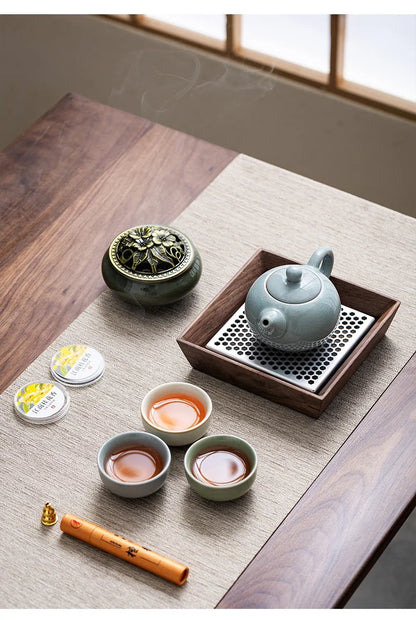 China-Chic Cultural and Creative Tea Set Gift Set Customized logo for business gift giving activities