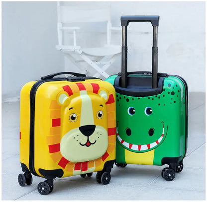 Children's Trolley Case Universal Wheel Cartoon Animal Portable Luggage Multi Function Boarding Case