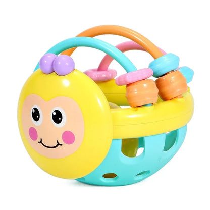 Baby Sensory Teether Ball with BPA-free silicone, easy-grip design, and soft rattle for newborns and infants