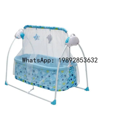 Electric Cradle Bed Multi-Functional Foldable Baby Cradle Newborn Enlarged Sleep Soothing Rocking Bed