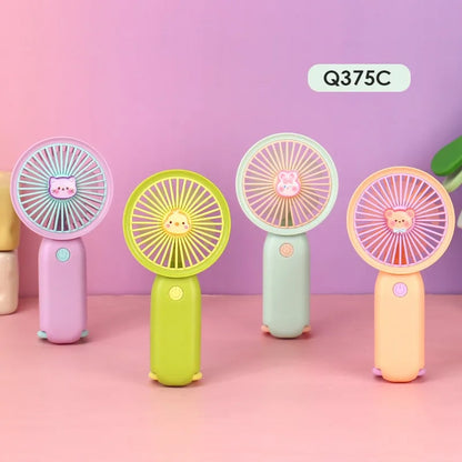 Portable Handheld Fans USB Charging Cartoon Desktop Mini Fan Fisherman Student Summer Outdoor Climbing Fishing Tools Fans