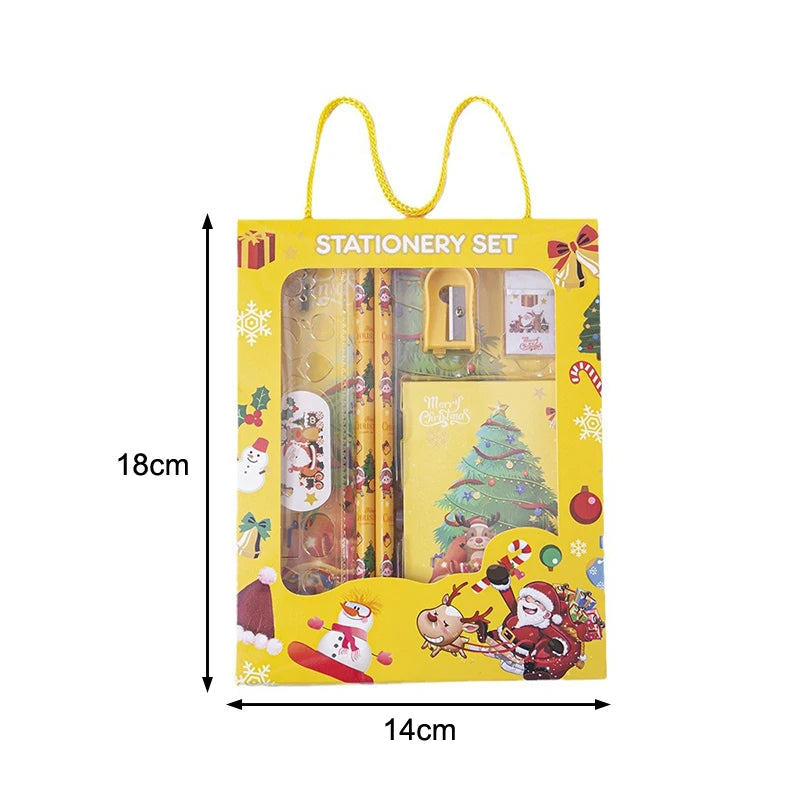 6Pcs Creative Children Stationery Set Cartoon Pencil Sharpener Eraser Note Book Ruler Pencil Kawaii School Supplies Gifts