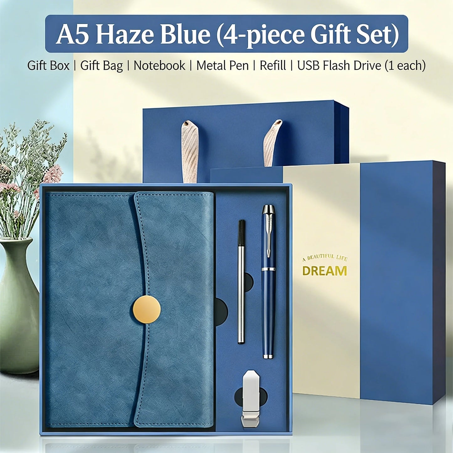 New Product Notebook Gift Box Set Custom Logo Souvenir Business High-end Notepad Gift Box Set Holiday Gift for Friends