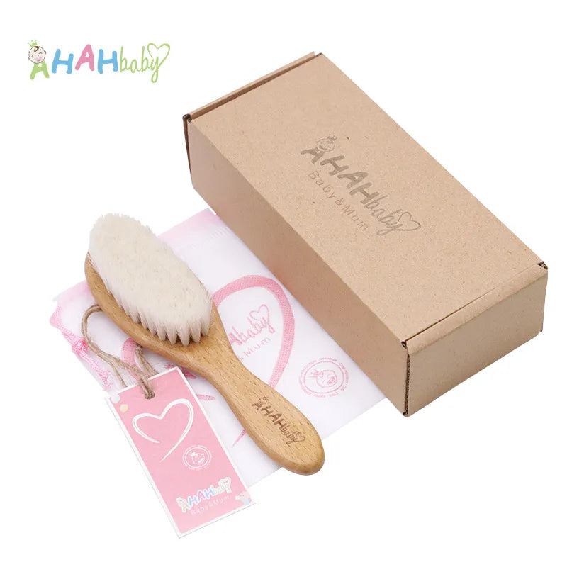 Baby Hair Brush for Hair Personalized Baby Brush Soft Goat Bristle Kids Hair Brush
